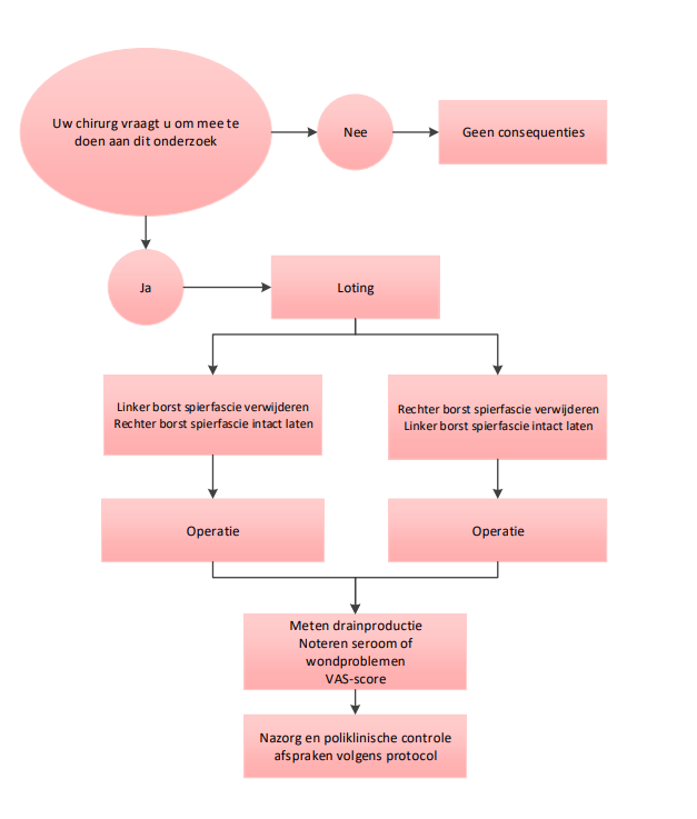 Stroomdiagram bij studie Optimaliseren van preventieve borst chirurgie