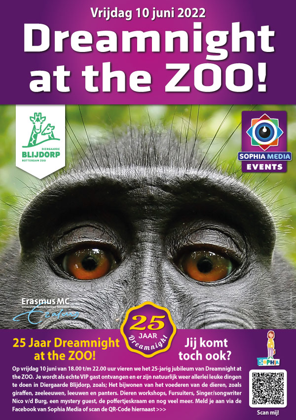 Aap in dierentuin op poster Dreamnight at the Zoo