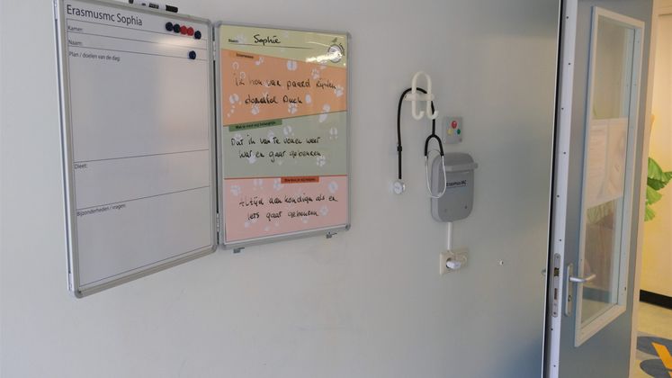 Magneetsticker toont persoonlijke behoeften patient