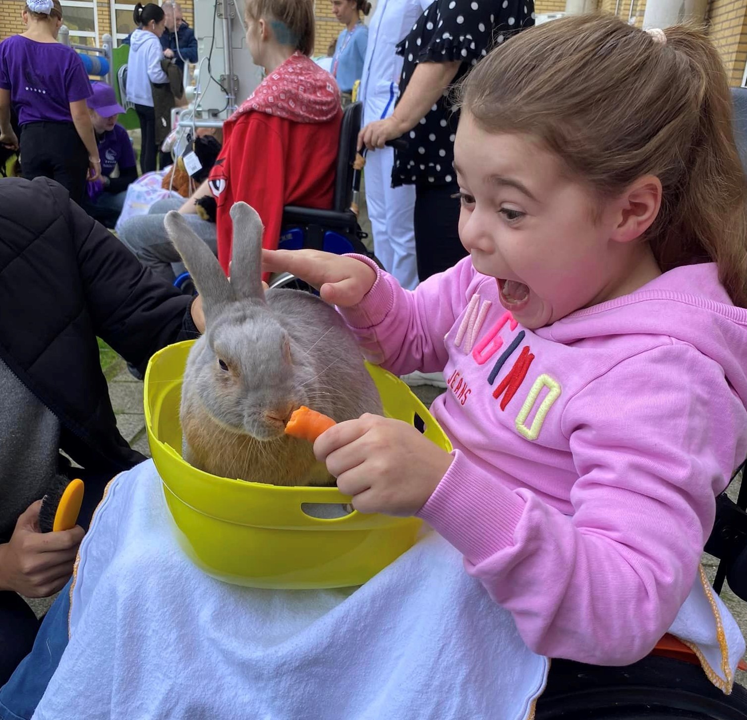 Dierendag Hailey met konijn
