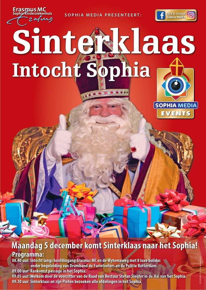 Poster Sinterklaas intocht maandag 5 december