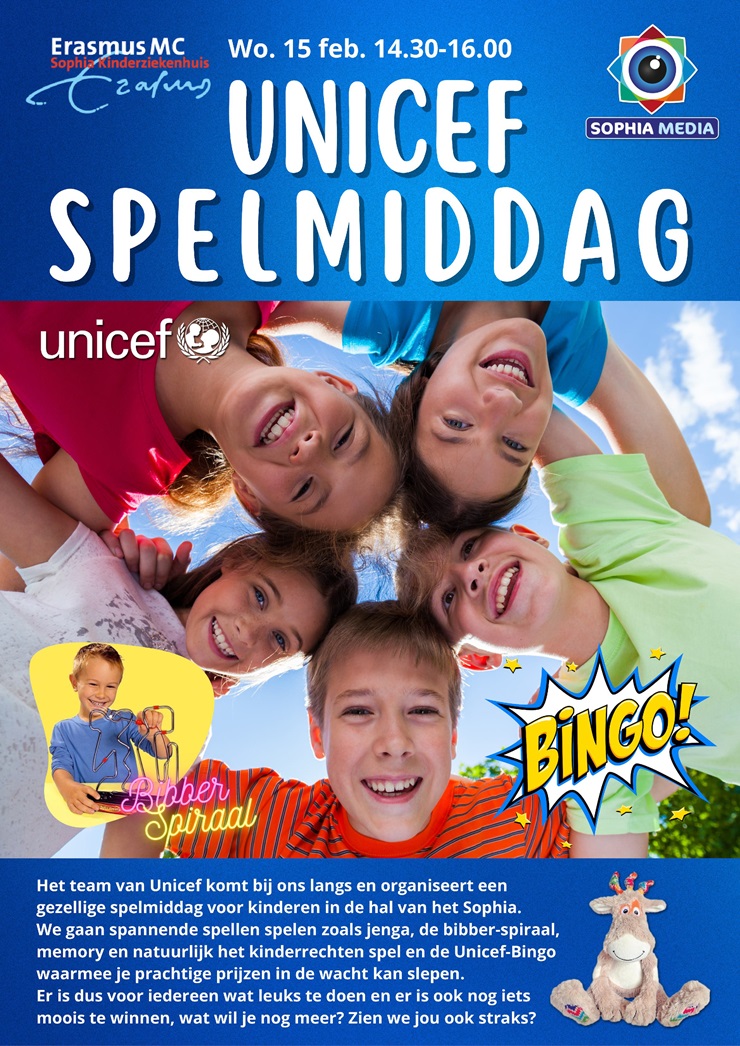 Poster Unicef spelmiddag
