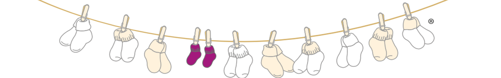 Wereldprematurendag, babysokjes aan een waslijn