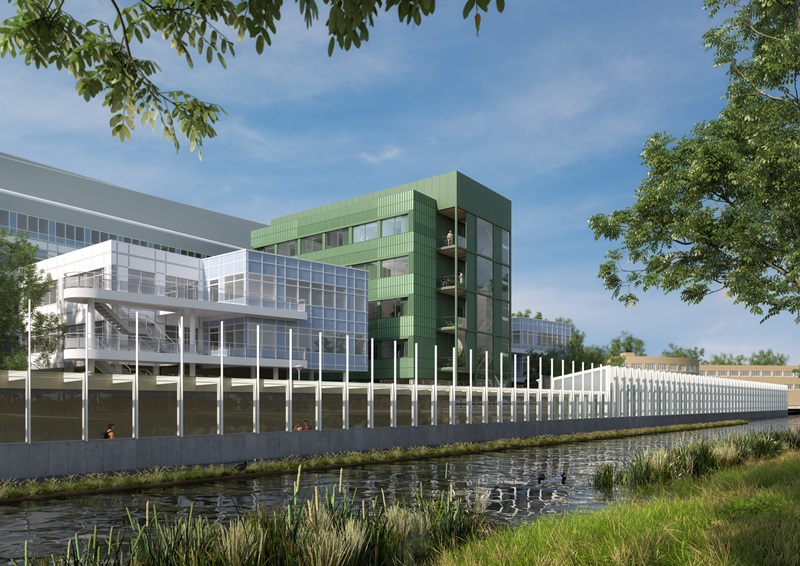 Visualisatie van het tijdelijke gebouw bij Erasmus MC Sophia