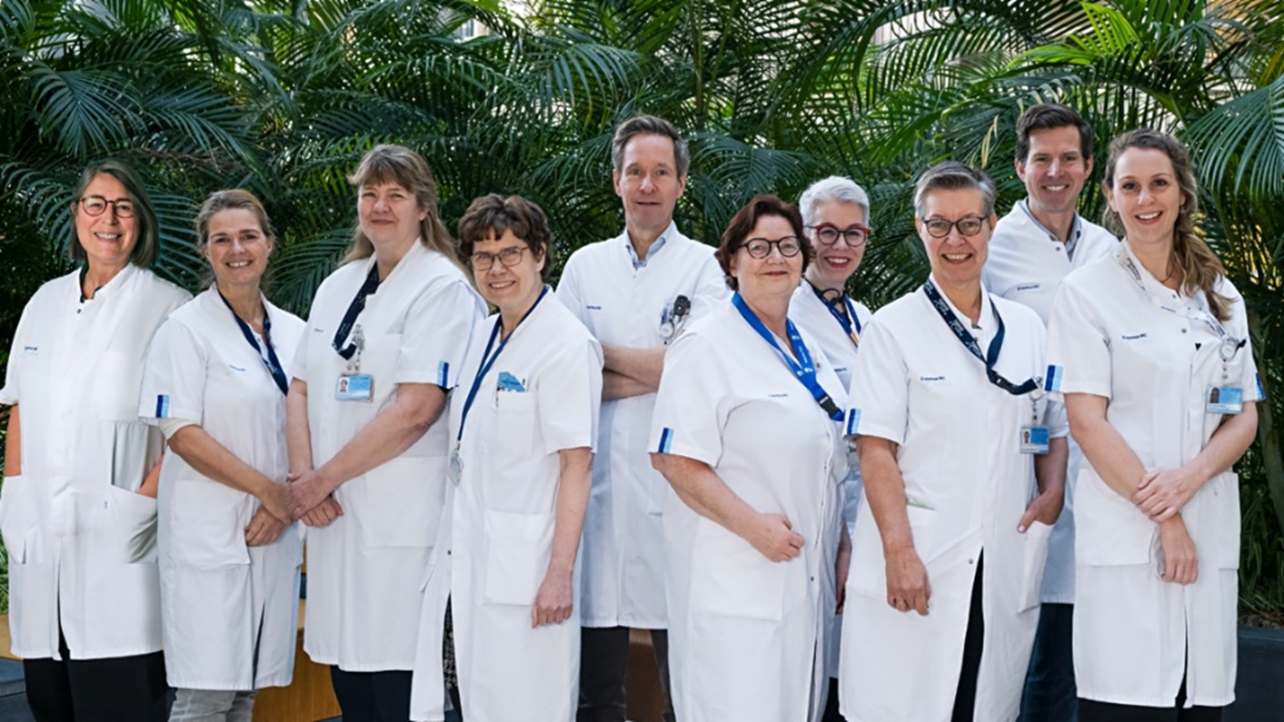 Foto van de leden van het pijn- en palliatieam in het Erasmus MC Kanker Instituut
