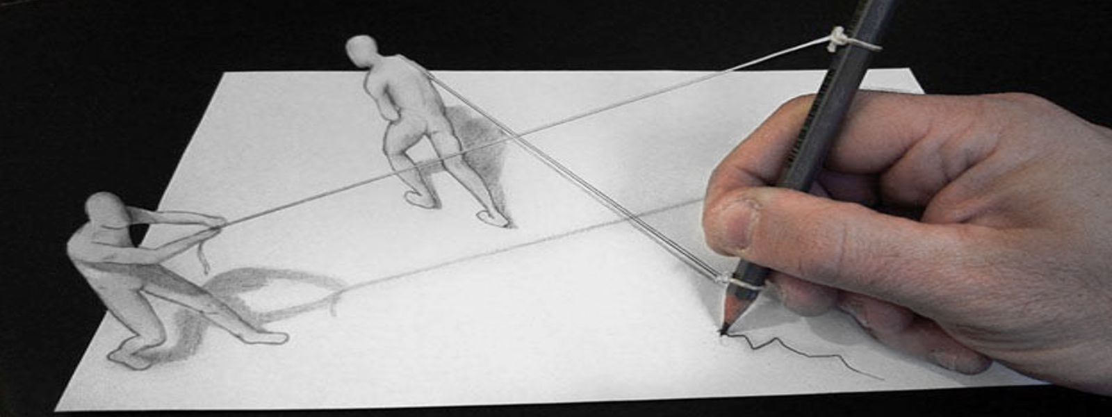 Drawing with a pencil