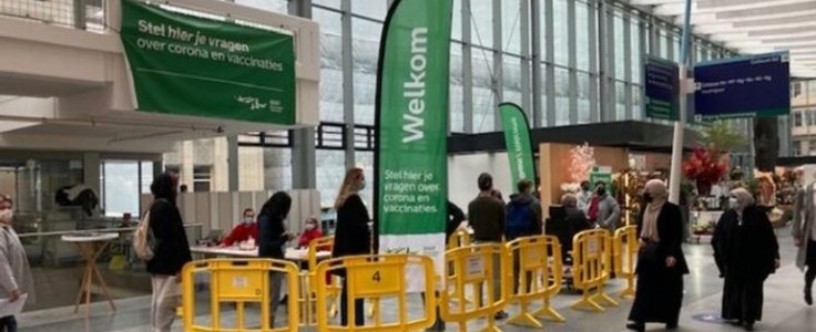 Pop-up vaccination location in Erasmus MC Pop-up vaccination location in Erasmus MC