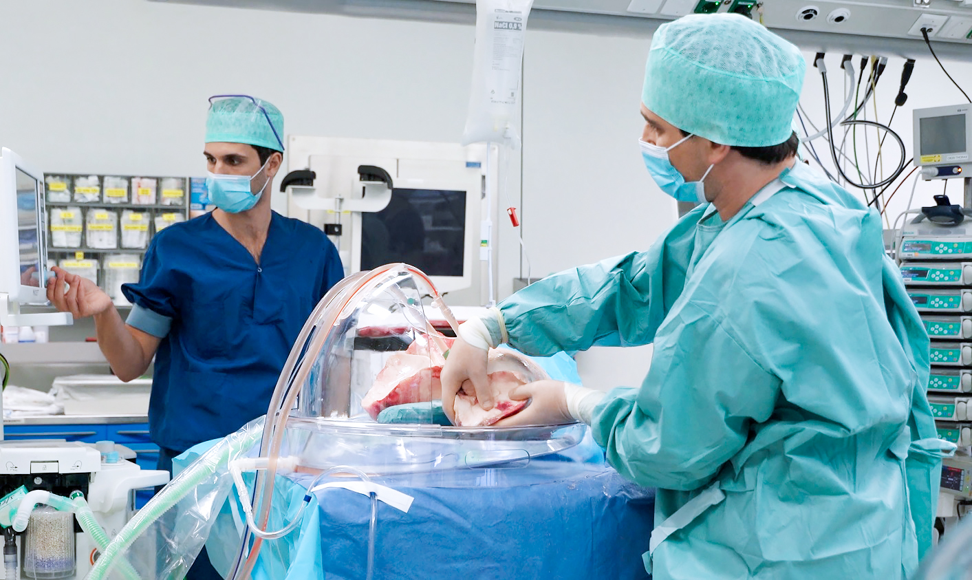 Longperfusieapparaat in een operatiekamer