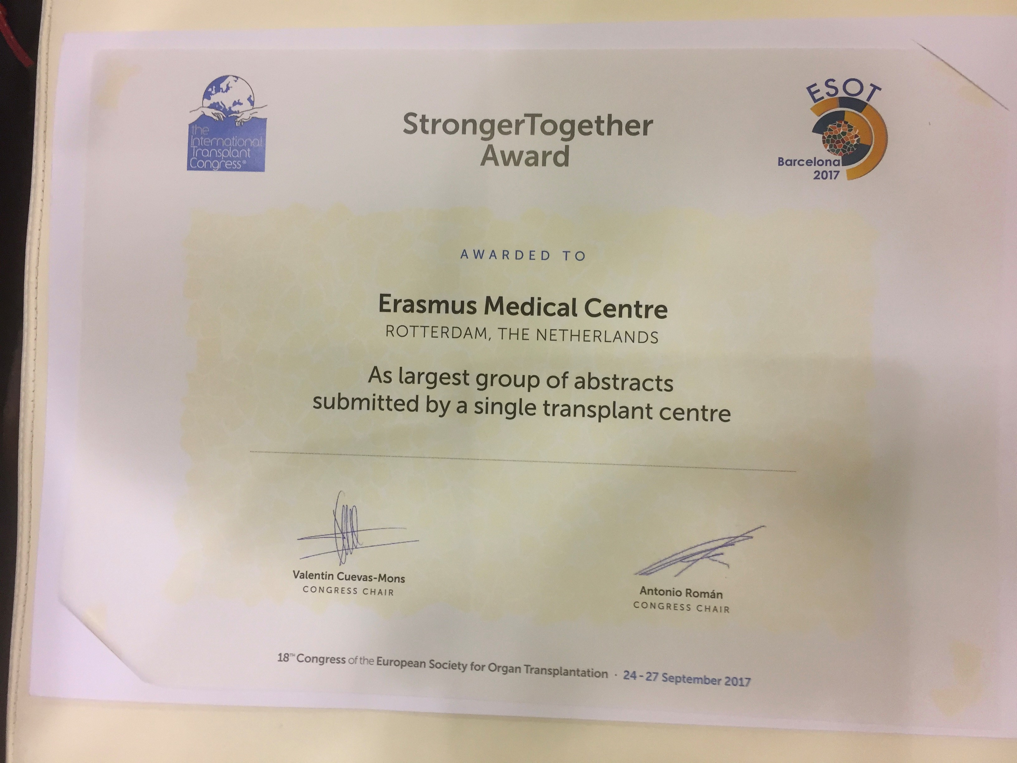 Stronger together award